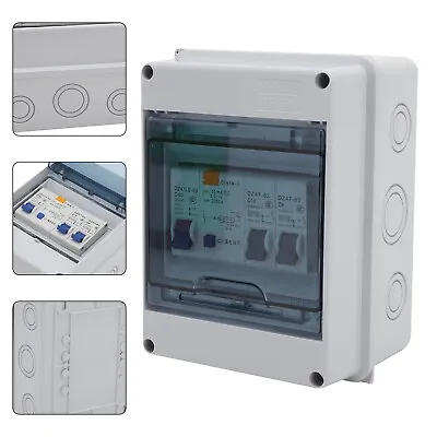 2 Way Caravan Garage IP65 Consumer Unit Enclosure Fuse Box 2MCB 16A 30mA RCD • £14.59