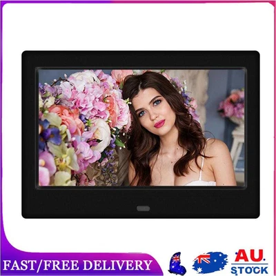 $48.89 • Buy 7 Inch LED 800x480 Digital Photo Frame Alarm Clock MP3 Movie Player (Black)