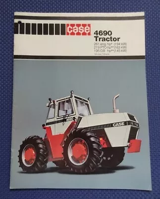 J I CASE Model 4690 4-Wheel Drive Farm Tractor Sales Brochure - 1979 To 1983 • $20