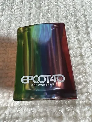 2022 Disney Parks Epcot 40th Anniversary Rainbow Cube Shot Glass New • $19.90