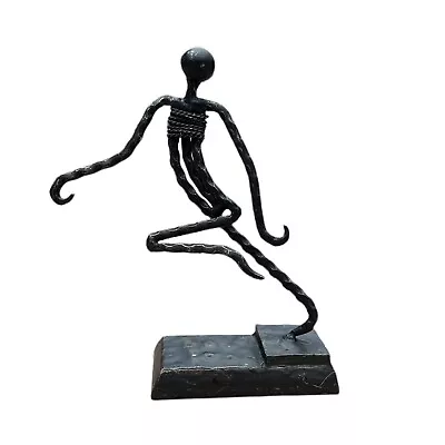 Abstract Metal Chain Sculpture Running/ Dancing Figure On Base 10.25 “ • $6