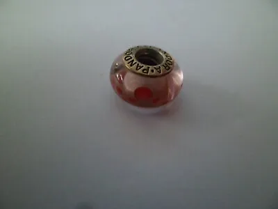 Pandora Pink Pattern Murano Glass Bead *with Box* • £8