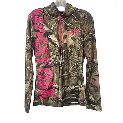 Mossy Oak Breakup Infinity Womens Activewear Top Size XL Camo With Pink Detail • $12.99