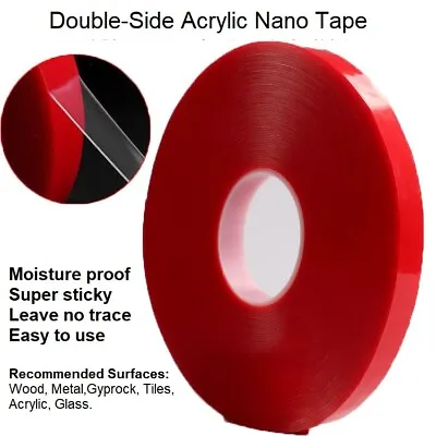 Double-Side Acrylic Nano Tape Gel Traceless Clear Invisible Adhesive Transparent • $5.99