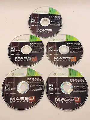 Mass Effect Trilogy (Microsoft Xbox 360 2012) 5 Disks Tested Working • $14.99