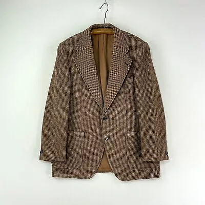 Harris Tweed Sports Jacket Mens 40S Brown Weave Wool Vintage Hacking Country • $61.01