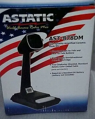 $75.99 • Buy New Astatic AST-878DM Amplified CB Ham Radio Base Station Desk Microphone Mic