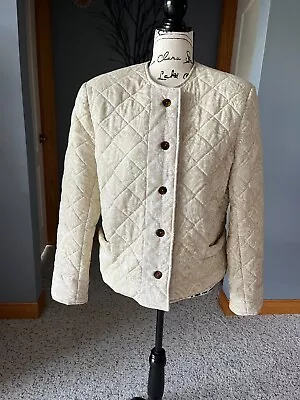 VTG 80's Vera Bradley Designs Womens Lined Quilted Paisley Button Up Jacket Sz M • $19.57