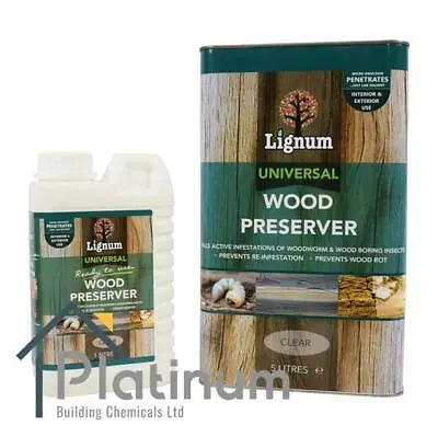 £15 • Buy LIGNUM Universal Wood Preserver CLEAR | Woodworm, Dry & Wet Rot Timber Treatment