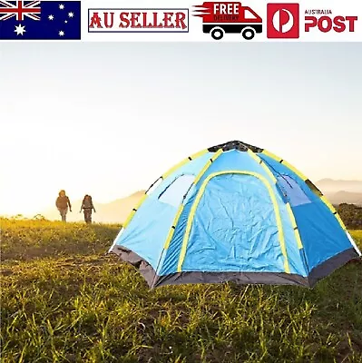 BEST 6 Person Pop Up Outdoor Camping Hiking Beach Waterproof Tent Shelter Dome • $94.99