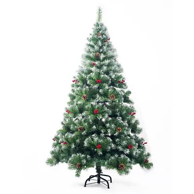Christmas Tree With Lights 4ft 5ft 6ft 7ft Bushy Xmas Pine Holiday Artificial • $55.79