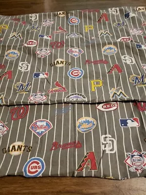 Pottery Barn Teen MLB National League Team Logos 2 Pillow Cases Well Loved • $13.99