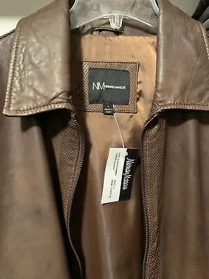 Neiman Marcus Men's Leather Jacket  Brown Size L • $295