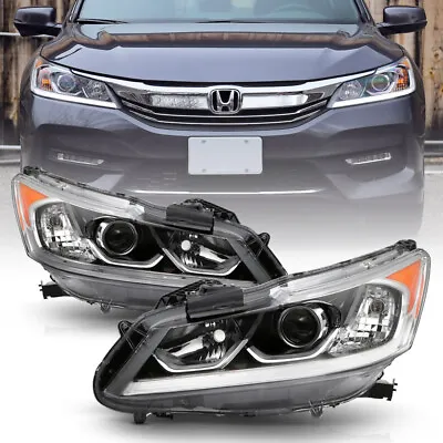 [LED DRL Model ONLY] For 16-17 Honda Accord Projector Headlight Driver+Passenger • $299.95