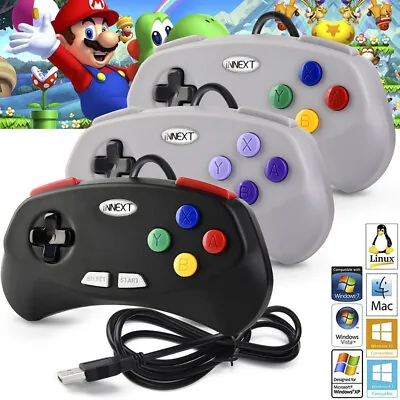 Retro Super SNES USB Gamepad Controller Joystick For PC Windows Mac Raspberry Pi • $12.99