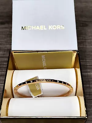 Michael Kors Rose Gold Plating Pavé Crystals Logo Plaque Bracelet NIB MKJ3876791 • $65