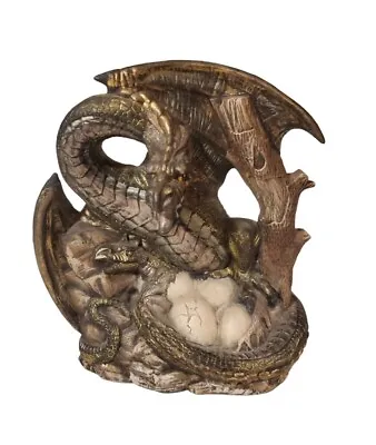Vintage Dragon 9  Sculpture Statue Painted Ceramic DHM 1995 • $36
