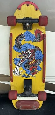 Original Vintage 1980’s RAD Wide Wooden Fat Deck Awesome Dragon Nash Skateboard • $69.99