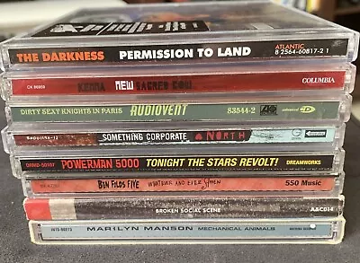 90’s 2000s Various Rock Cds Lot Of 8 - The Darkness Marilyn Manson Ben Folds • $15