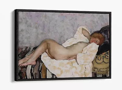 Henri Lebasque Lying Nude -float Effect Canvas Wall Art Print • £24.99