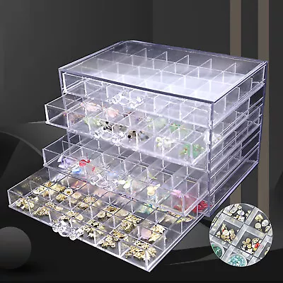 5 Layers Nail Art Supplies Display Organizer 120 Grids Nail Art Storage Box • $22