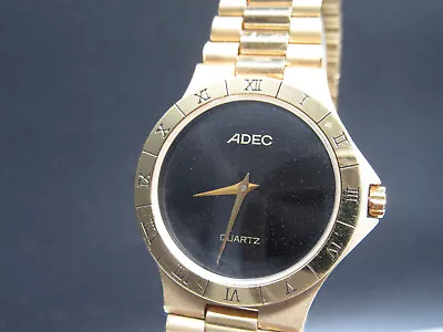 D256 ⭐⭐Vintage   ADEC   Quartz Watch For Men's Gold Design ⭐⭐ • $53.12