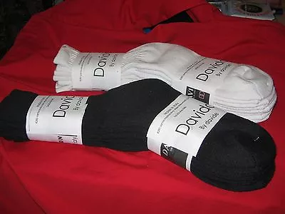 Mens Socks Crew Made In Italy 100% Cotton  12 Pairs Size 10-13 Davido Casual • $28.50