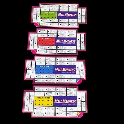 1996 Mall Madness Board Game Parts Replacement Pieces 4 Shopping Lists • $5.20