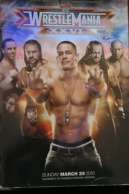 WWE Wrestlemania 26 OFFICIAL Program Autograph HAND SIGNED Cena Edge Undertaker  • £772.10