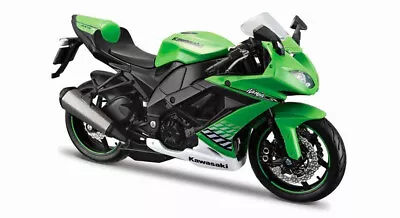 1:12 Kawasaki Ninja ZX-10R By Maisto In Green 32709 • £22.49