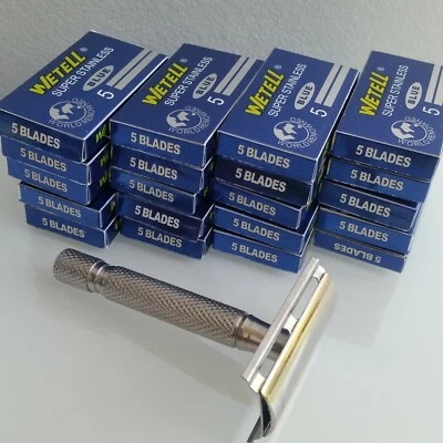 $2.50 • Buy WETELL Razor Blades Super Stainless Double Edge, Safety Razor Shaver For Barbers