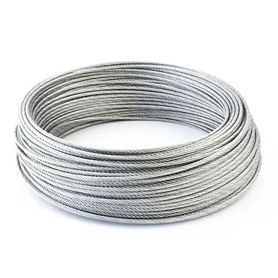 GALVANISED STEEL WIRE ROPE METAL CABLE 1mm 1.2mm 1.5mm 2mm 3mm 4mm 5mm 6mm 8mm • £125.98