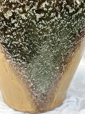 $279 • Buy Vintage Zanesville Stoneware Neptune Drip Glaze Oil Jar Floor Vase B21  19 In.