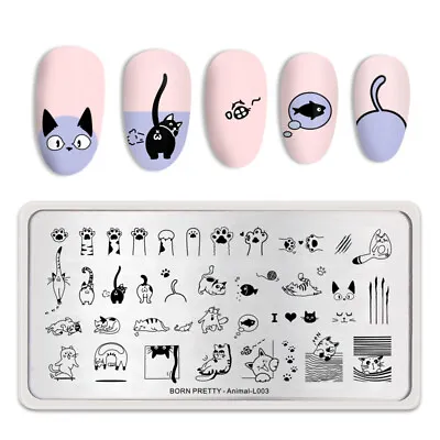 Nail Art Stamp Stamping Plate Template Image Nail Stencil BORN PRETTY L-Series • $1.99