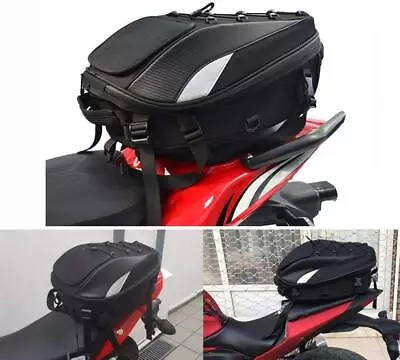 Motorcycle Seat Bag Rear Tail Bag Waterproof Luggage Bags Backpack Storage Bags • $38.99