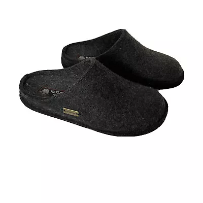 Haflinger Pure Wool Clog Slippers Women's Size US  5 / 6 -  EU 36 Charcoal Gray • £47.29