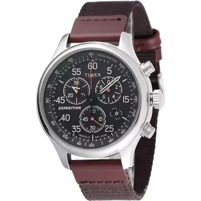 Timex TW4B26800  Expedition Field Chronograph Watch Indiglo Date 100M WR • $68.60