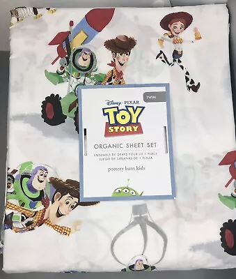 Pottery Barn Kids TOY STORY Disney And Pixar Organic Sheet Set TWIN NWOT • $85.99