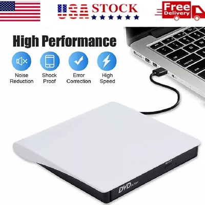 Slim External CD/DVD Drive USB 3.0 Player Burner Reader For Laptop PC Mac HP USA • $19.94