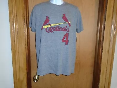 Yadier Molina St. Louis Cardinals Men's Majestic Threads Distressed T Shirt L • $30