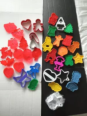 $14.79 • Buy Vintage Plastic Cookie Cutters Lot Of 40 Includes Holiday Variety & More