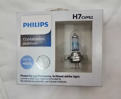 NEW H7 PHILIPS H7CVPS2 Crystal Vision Platinum Halogen 2 Headlight Bulbs • $50.99