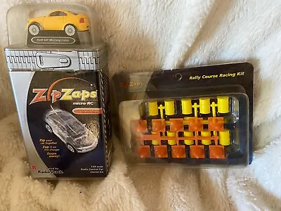 Zip Zaps Micro RC  Ford SVT Mustang Cobra Yellow And Rally Course Racing Kit  • $30