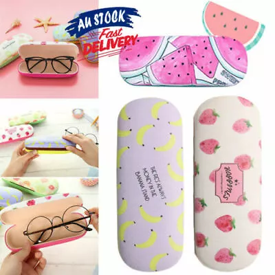 $10.99 • Buy Portable Glasses Hard Box Sunglasses Case Candy Color Fruit Pattern Protector AU