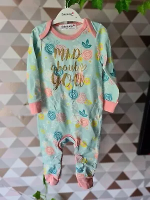Babaluno Baby Girl Babygrow Sleepsuit Romper 9-12 M New • £4.50