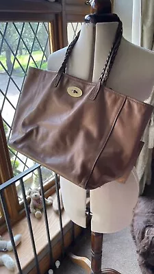 Mulberry  Tessie Tote Oak Brown Leather Bag Shoulder  Shopper - Authentic • £49.99