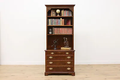 Traditional Mahogany Office Bookcase Lateral File Widdicomb #34232 • $1475