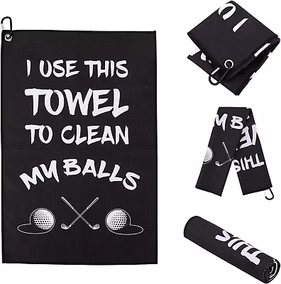 Golf TowelPrinted Golf Towels For Golf Bags With ClipGolf Accessories Funny Go • $14.68