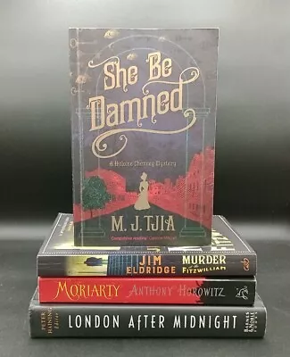 Mystery/Detective Book Bundle X 4 She Be Damned Moriarty London After Midnight • £12.99