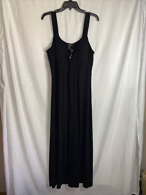 Womens Spense Black Stretch Knit Sleeveless Maxi Dress Size 1X • $12.74